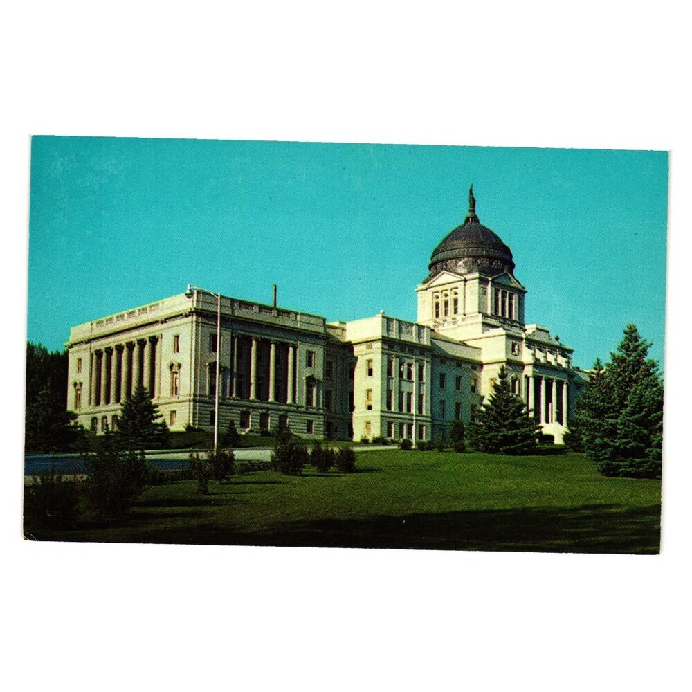 State Capitol Building Helena Montana Vintage Postcard Billings News Agency Gift